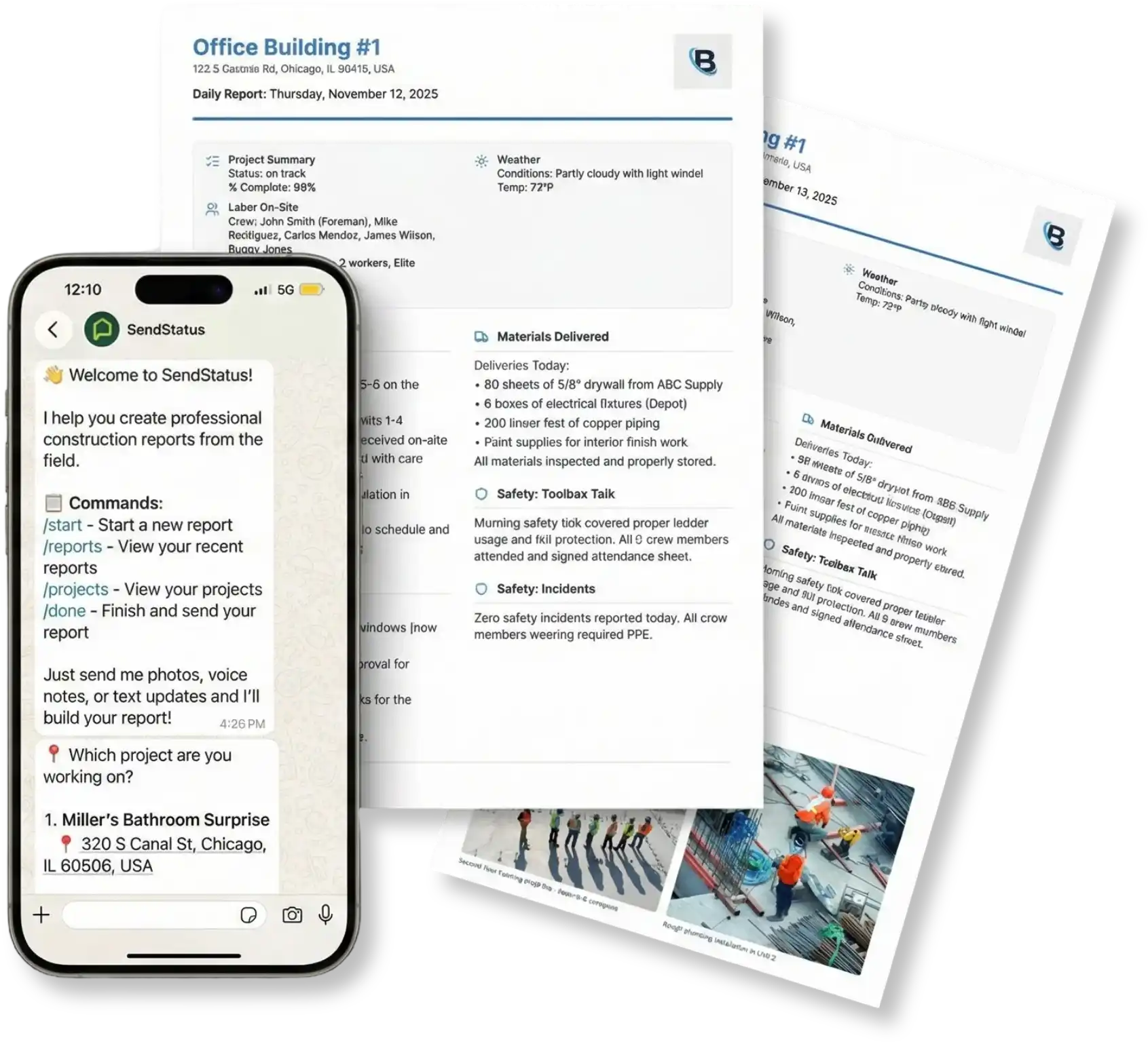 SendStatus WhatsApp bot and automated report generation